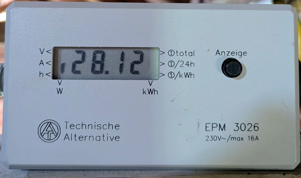 Stromverbrauch Wetterstation Drei mittel