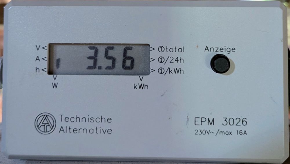 Stromverbrauch Wetterstation Drei niedrig