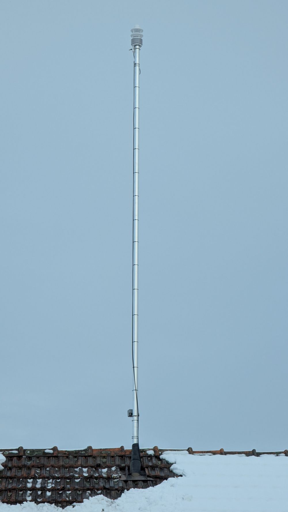 Sensor und Mobilfunksendeteil mit Mast